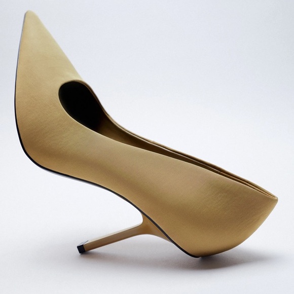 Zara satin effect high heels NWT - Picture 3 of 5
